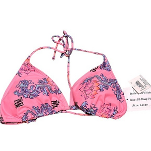 Island, world,‎ apparel, women’s bikini top in pink size large, NWT